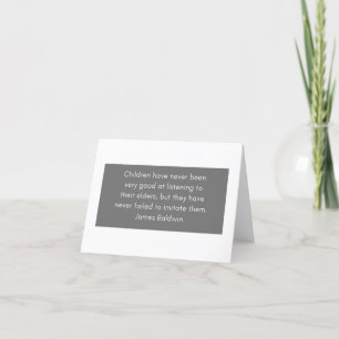 James Baldwin Motivierend Note Card Dankeskarte