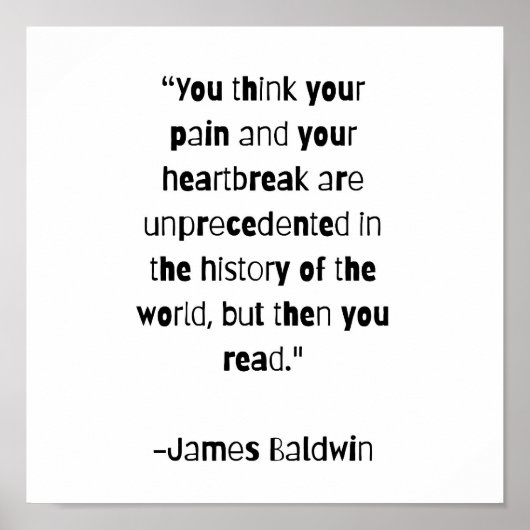 James Baldwin Quote Poster (Vorne)