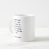 James Baldwin Zitat-Tasse "Sie sind nicht allein" Kaffeetasse (Vorderseite Links)