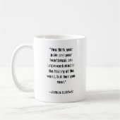 James Baldwin Zitat-Tasse "Sie sind nicht allein" Kaffeetasse (Links)