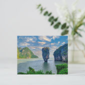 James Bond Island Phang Nga Bay Phuket Thailand Postkarte (Stehend Vorderseite)