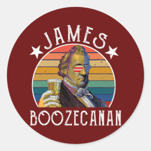 James Boozecanan Trinkparty 4. Juli  Runder Aufkleber
