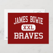 James Bowie - Braves - Middle - Amarillo Texas Postkarte (Vorne/Hinten)
