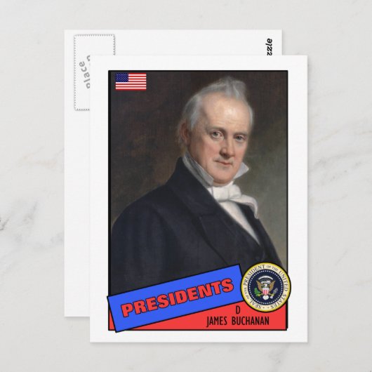James Buchanan Baseball Card Postkarte (Vorne/Hinten)