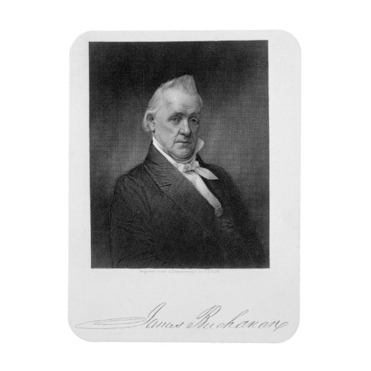 James Buchanan, graviert von Henry Bryan Hall (180 Magnet (Vertikal)