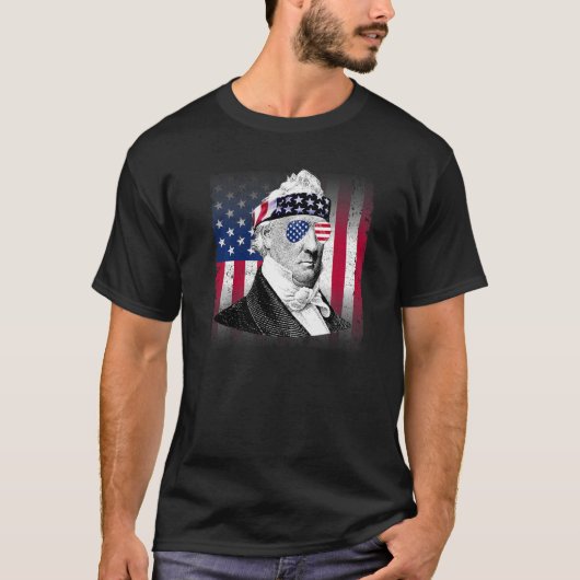 James Buchanan Patriotic American Flag 4. Juli T-Shirt (Vorderseite)