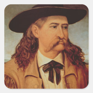 James Butler 'Wild Bill' Hickok (1837-76) 1874 (oi Quadratischer Aufkleber