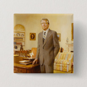 James Carter Weißes Haus Präsidentenportrait Button