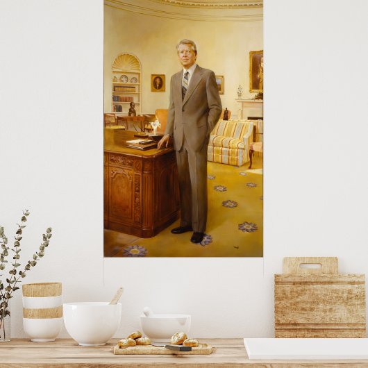 James Carter White House Presidential Portrait Poster (Küche)