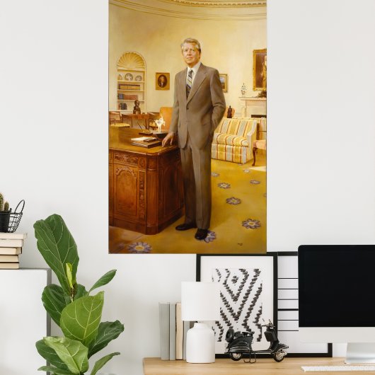 James Carter White House Presidential Portrait Poster (Heimbüro)