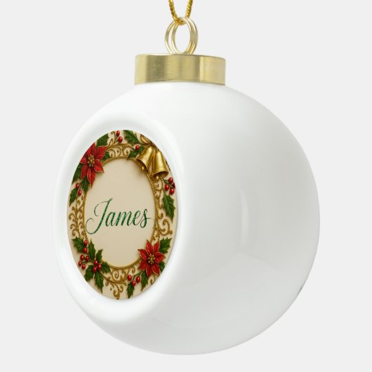 James Christmas Ornament – Personalized Gift Ball (Rechts)