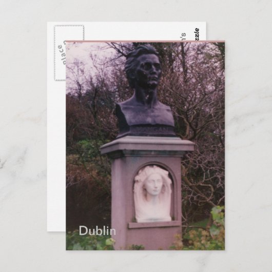 James Clarence Mangan Monument, Dublin, Irland Postkarte (Vorne/Hinten)