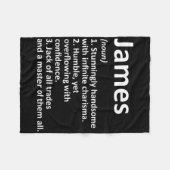 James Definition Personalisiert Name Funny Birthda Fleecedecke (Vorderseite (Horizontal))