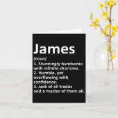 James Definition Personalisiert Name Funny Birthda Karte (Gelbe Blume)