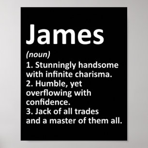 James Definition Personalisiert Name Funny Birthda Poster