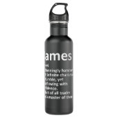 JAMES Definition Personalized Name Funny Birthday Edelstahlflasche (Vorderseite)