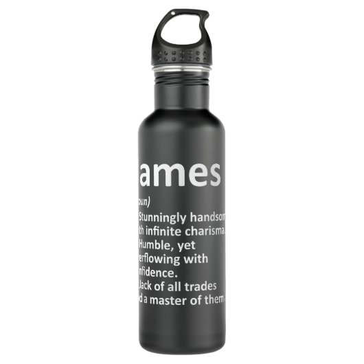 JAMES Definition Personalized Name Funny Birthday Edelstahlflasche (Vorderseite)