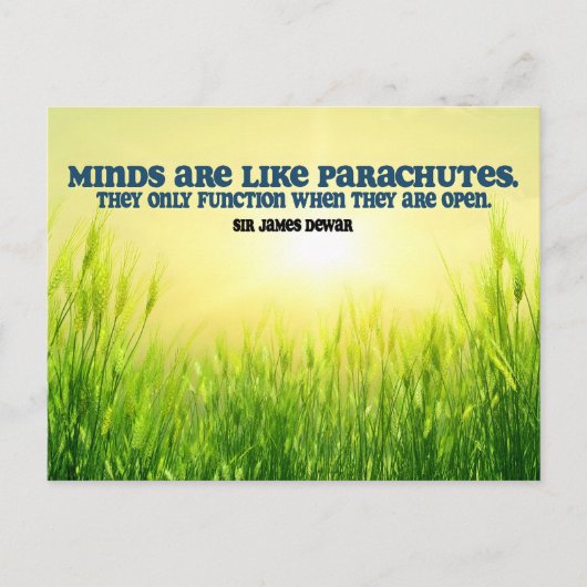 James Dewar Inspiration Zitat "Minds" Postkarte (Vorderseite)