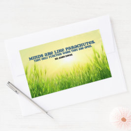 James Dewar Inspiration Zitat "Minds" Rechteckiger Aufkleber