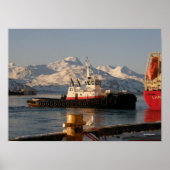 James Dunlap Tugboat im niederländischen Hafen, Al Poster (Vorne)