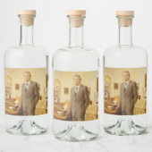 James Earl Carter Painted US-Präsident Portrait Alkoholflaschenetikett (Flaschen)