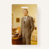 James Earl Carter Painted US-Präsident Portrait Ausweis (Rückseite)