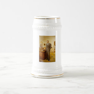 James Earl Carter Painted US-Präsident Portrait Bierglas