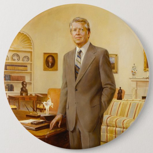 James Earl Carter Painted US-Präsident Portrait Button (Vorderseite)