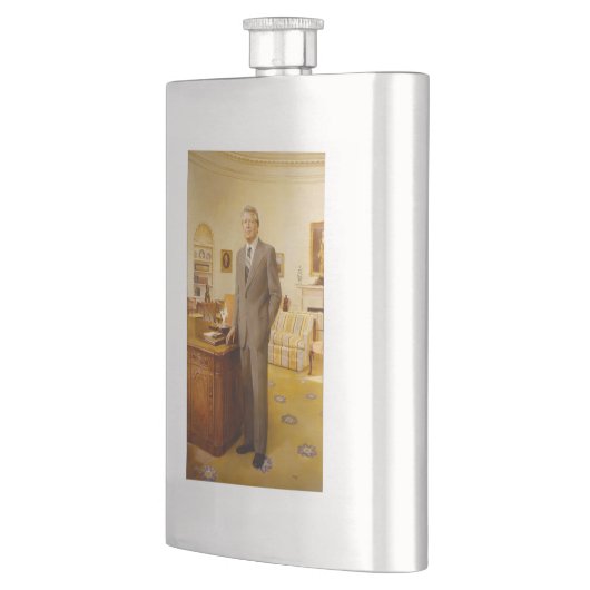 James Earl Carter Painted US-Präsident Portrait Flachmann (Links)