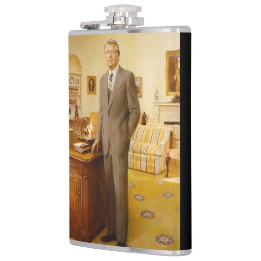 James Earl Carter Painted US-Präsident Portrait Flachmann (Links)