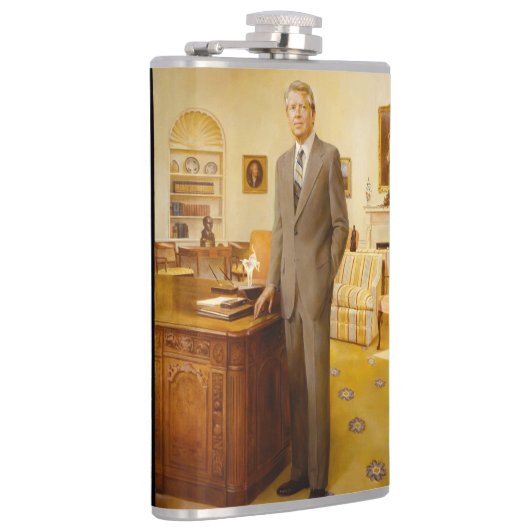 James Earl Carter Painted US-Präsident Portrait Flachmann (Rechts)