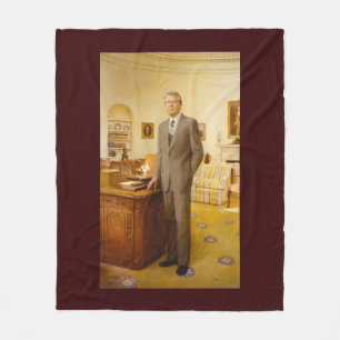 James Earl Carter Painted US-Präsident Portrait Fleecedecke