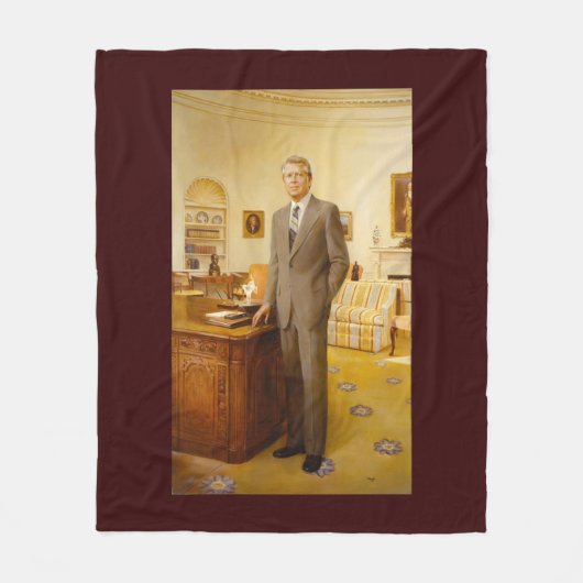 James Earl Carter Painted US-Präsident Portrait Fleecedecke (Vorderseite)
