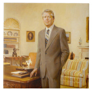 James Earl Carter Painted US-Präsident Portrait Fliese