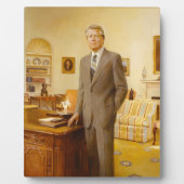 James Earl Carter Painted US-Präsident Portrait Fotoplatte (Vorderseite)