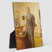 James Earl Carter Painted US-Präsident Portrait Fotoplatte (Seite)