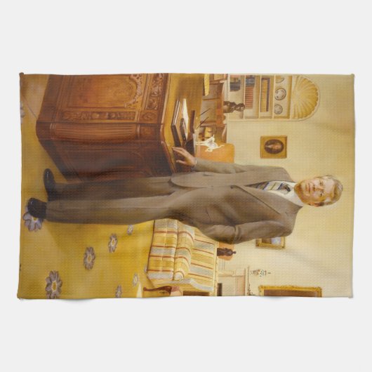 James Earl Carter Painted US-Präsident Portrait Geschirrtuch (Horizontal)