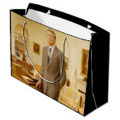 James Earl Carter Painted US-Präsident Portrait Große Geschenktüte (Rückseite Schrägansicht)