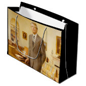 James Earl Carter Painted US-Präsident Portrait Große Geschenktüte (Vorderseite Schrägansicht)