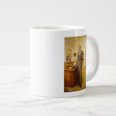 James Earl Carter Painted US-Präsident Portrait Jumbo-Tasse (Vorderseite Rechts)