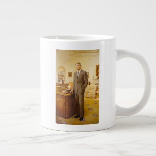 James Earl Carter Painted US-Präsident Portrait Jumbo-Tasse (Rechts)