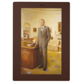 James Earl Carter Painted US-Präsident Portrait Klemmbrett (Rückseite)