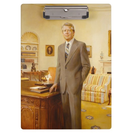 James Earl Carter Painted US-Präsident Portrait Klemmbrett (Vorderseite)