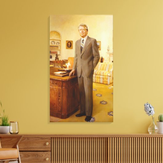 James Earl Carter Painted US-Präsident Portrait Leinwanddruck (Insitu (Wohnzimmer))