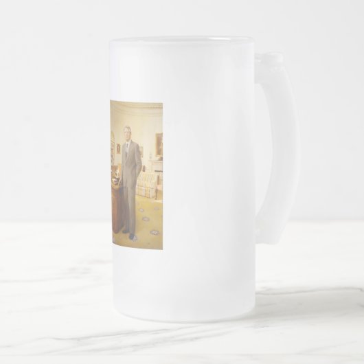 James Earl Carter Painted US-Präsident Portrait Mattglas Bierglas (VorderseiteRechts)