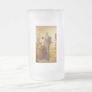 James Earl Carter Painted US-Präsident Portrait Mattglas Bierglas