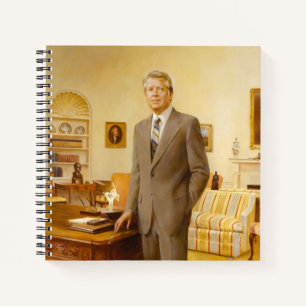 James Earl Carter Painted US-Präsident Portrait Notizblock