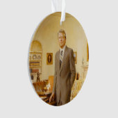 James Earl Carter Painted US-Präsident Portrait Ornament (Vorderseite)