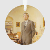 James Earl Carter Painted US-Präsident Portrait Ornament (Rückseite)