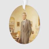 James Earl Carter Painted US-Präsident Portrait Ornament (Vorderseite)